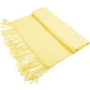 Light Yellow Solid Colored Pashmina/ Scarf